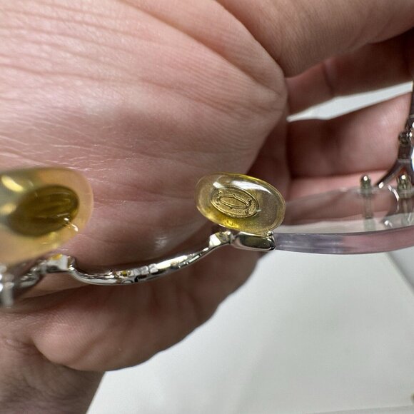 Cartier rimless metal optical Eyeglasses Frame Shiny Silver - Picture 11 of 16